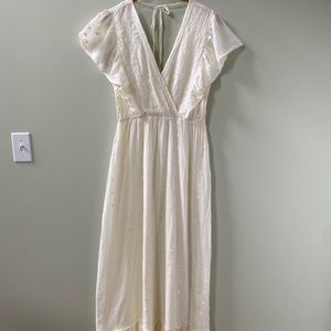 Lovestich ivory cotton maxi dress
